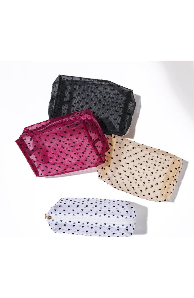 URBAN EXPRESSIONS HANDBAGS See Through You Cosmetic & Travel Organizer Pouch, Alternate, color, Black