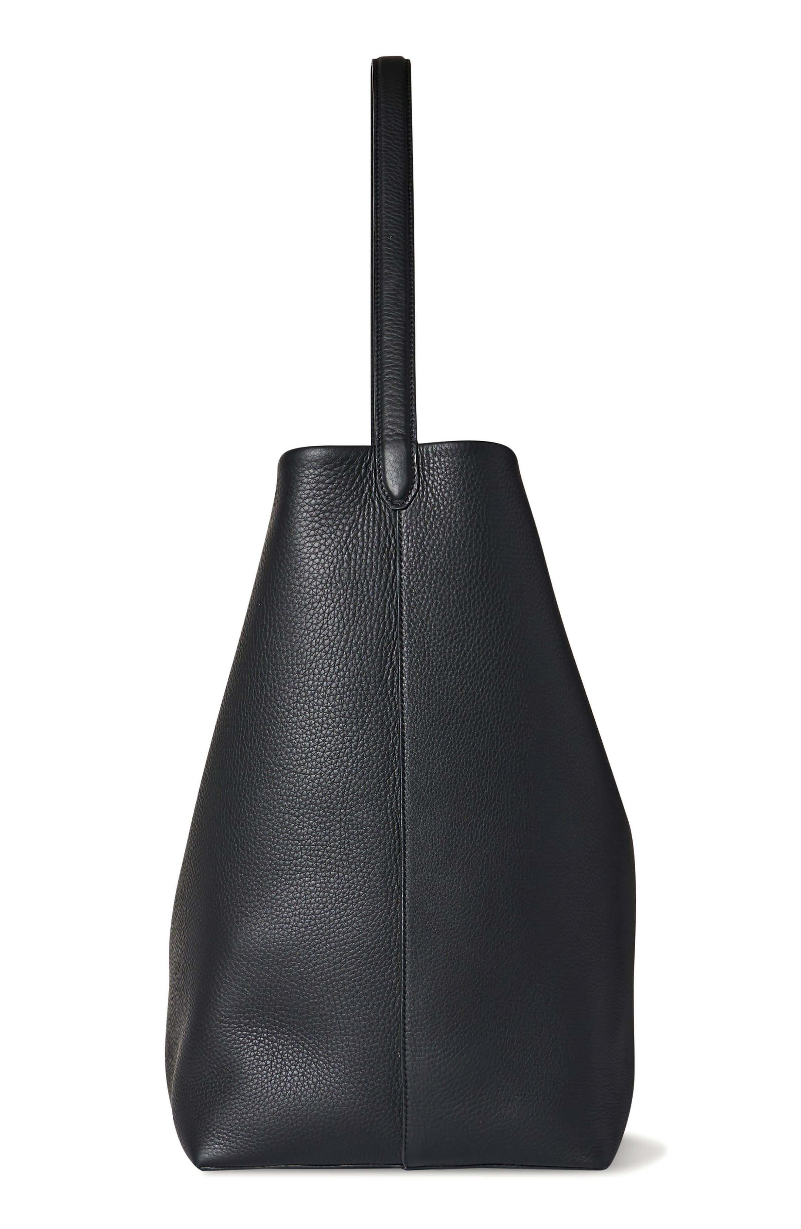 Park North/South Leather Tote, Alternate, color, BLACK PLD