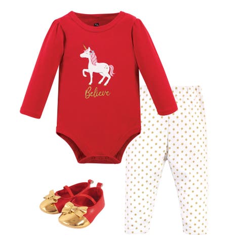 Cotton Comfort 3Pk Bodysuit, Pants, and Shoes