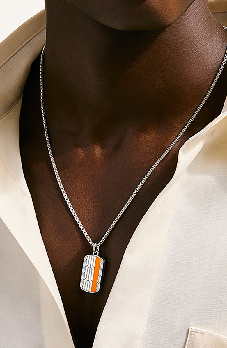 John Hardy Icon 50 Tag Pendant Necklace, Alternate, color, Silver