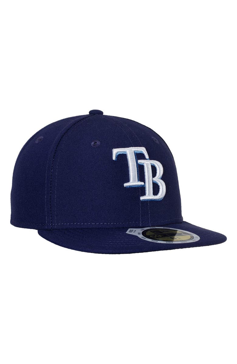 New Era Youth New Era Navy Tampa Bay Rays Authentic Collection On-Field Game 59FIFTY Fitted Hat, Main, color, 