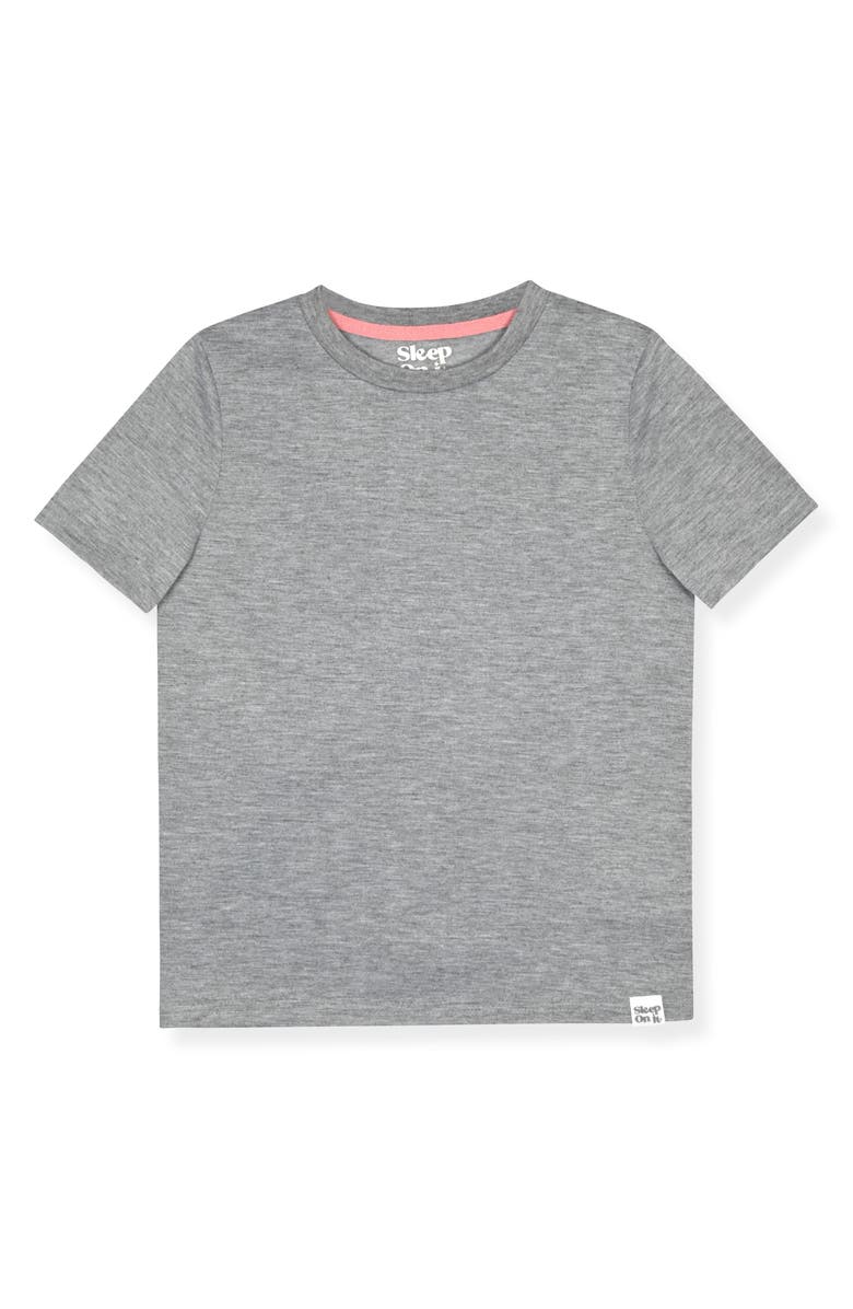 SLEEP ON IT Kids' T-Shirt & Pajama Shorts Set, Alternate, color, Gray