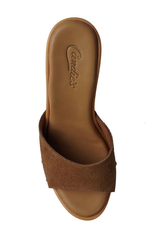 Candies Candie's Viviana Platform Sandal In Tan Suede