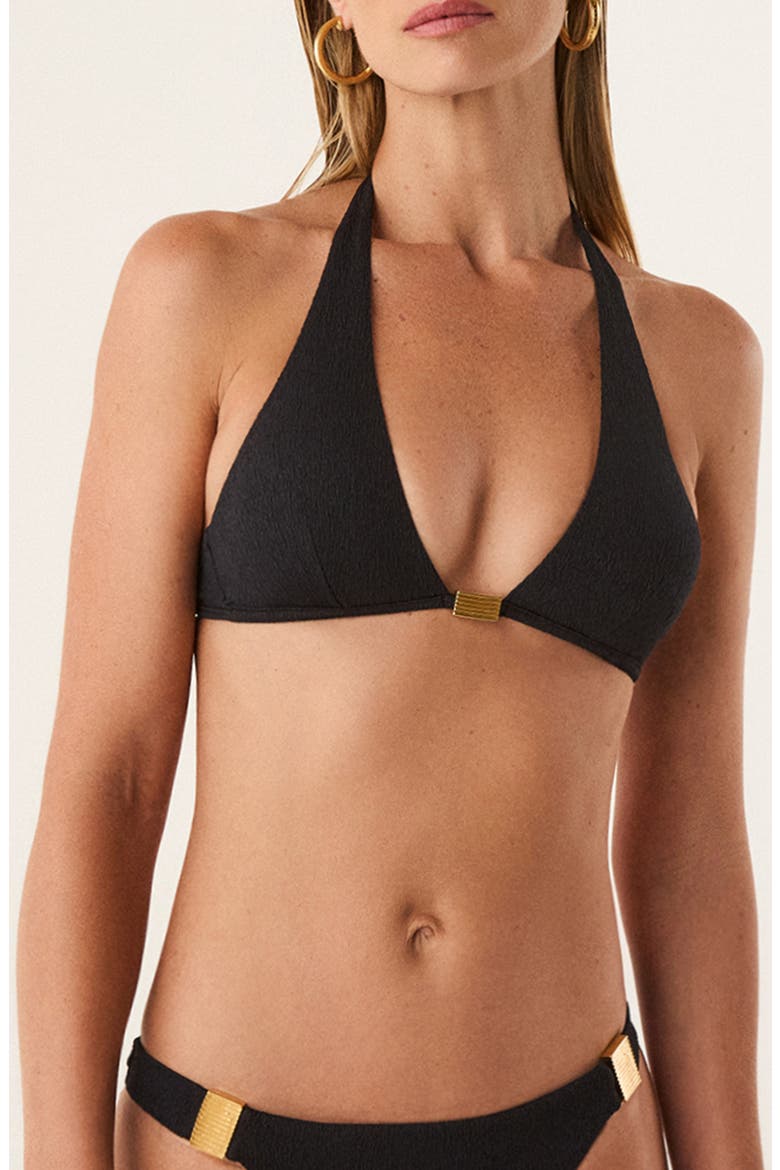 Tammy Mila Halter Bikini Top, Main, color, BLACK