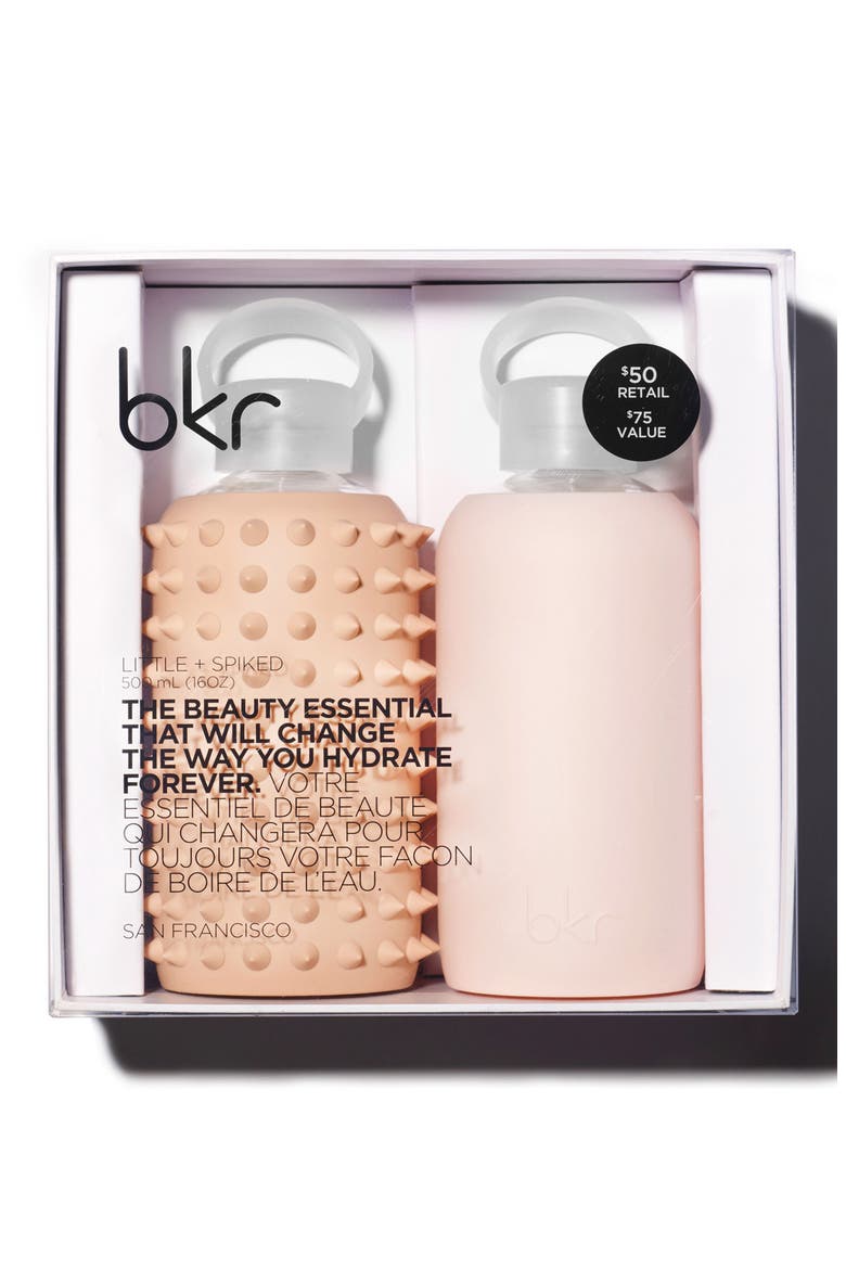 bkr® Spiked Naked & Tutu 16-Ounce Glass Water Bottle Duo (Nordstrom Exclusive), Alternate, color, NO COLOR
