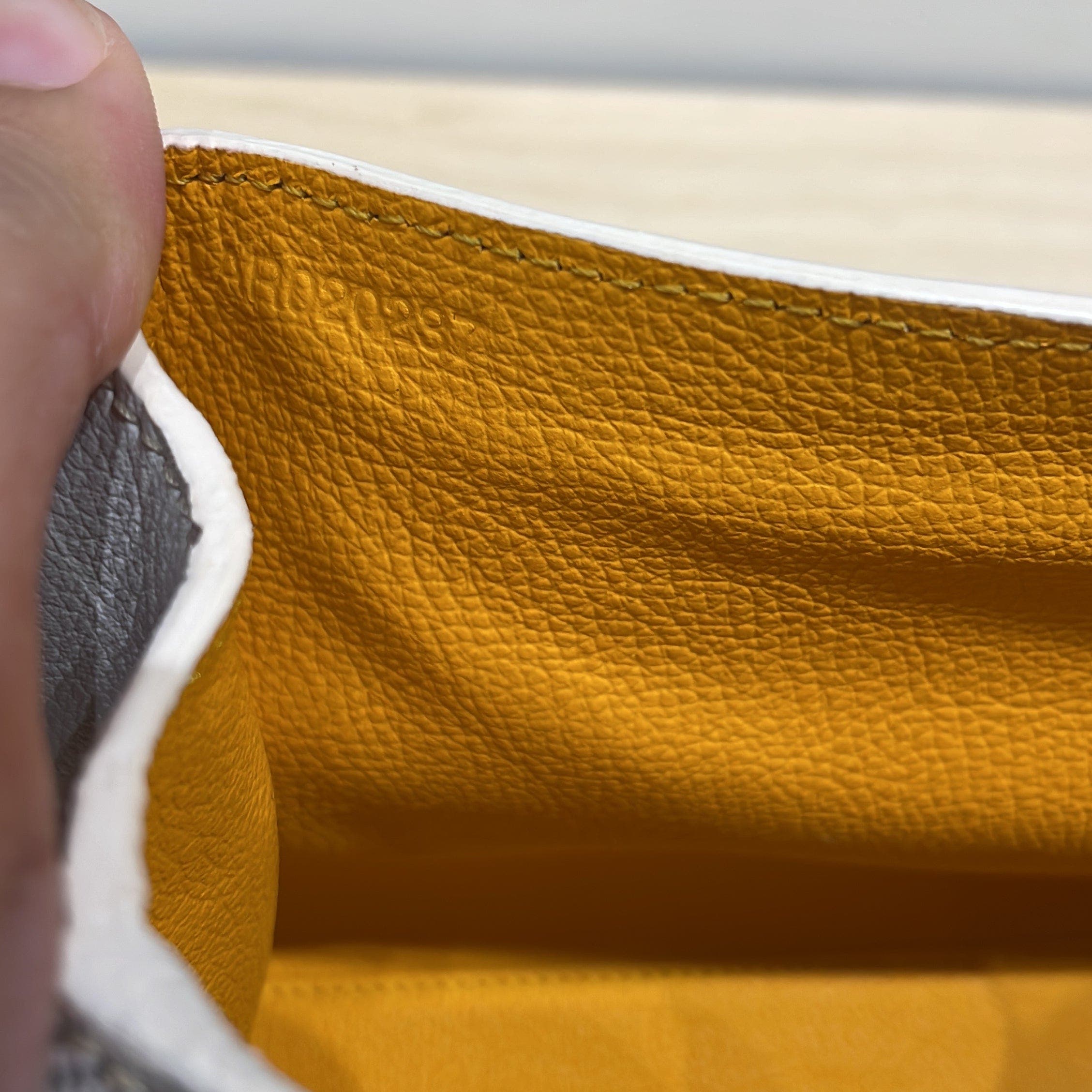 Pre-Owned Goyard Saigon Top Handle Bag Coated Canvas with Leather Mini, Alternate, color, White