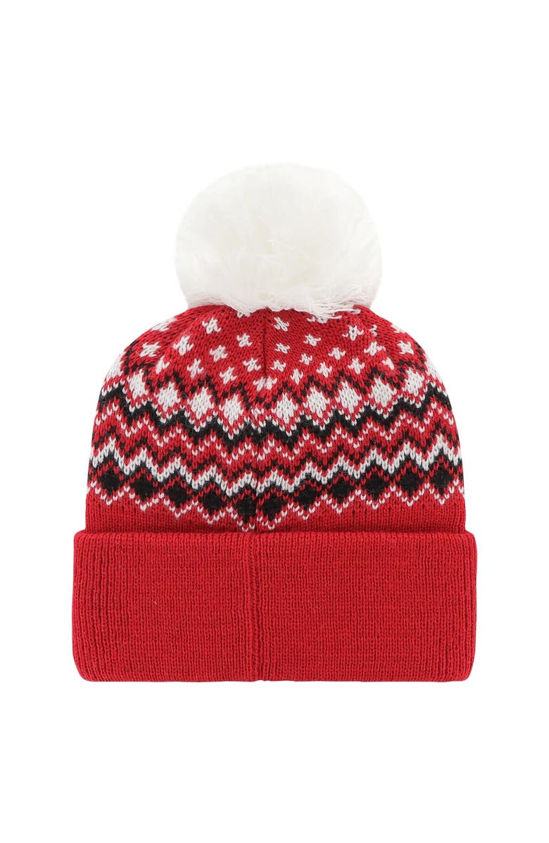 '47 Women's '47 Red Detroit Red Wings Elsa Cuffed Knit Hat with Pom, Alternate, color, 