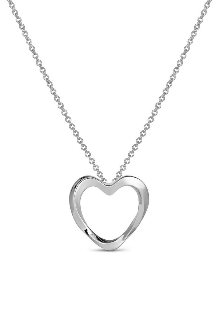 Lilo Heart Pendant Necklace, Main, color, Silver