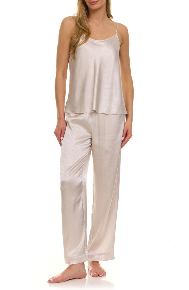 Flora Nikrooz Jamie 2.0 3-Piece Pin Dot Travel Pajamas, Main, color,