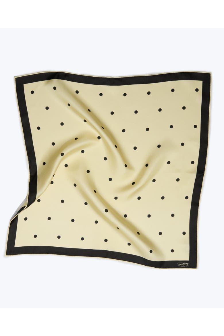 Dandy Dots Silk Bandana, Alternate, color, Yellow