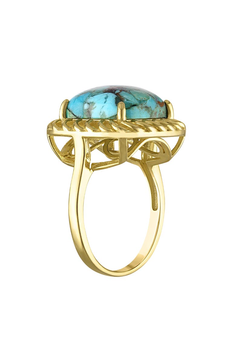 FZN Composite Turquoise Ring, Alternate, color, Yellow Gold