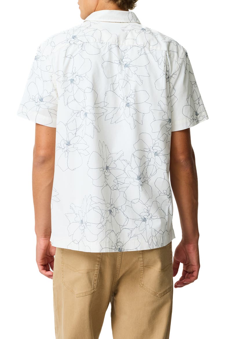 Bird Rock Short Sleeve Button-Up Shirt, Alternate, color, PORCELAIN