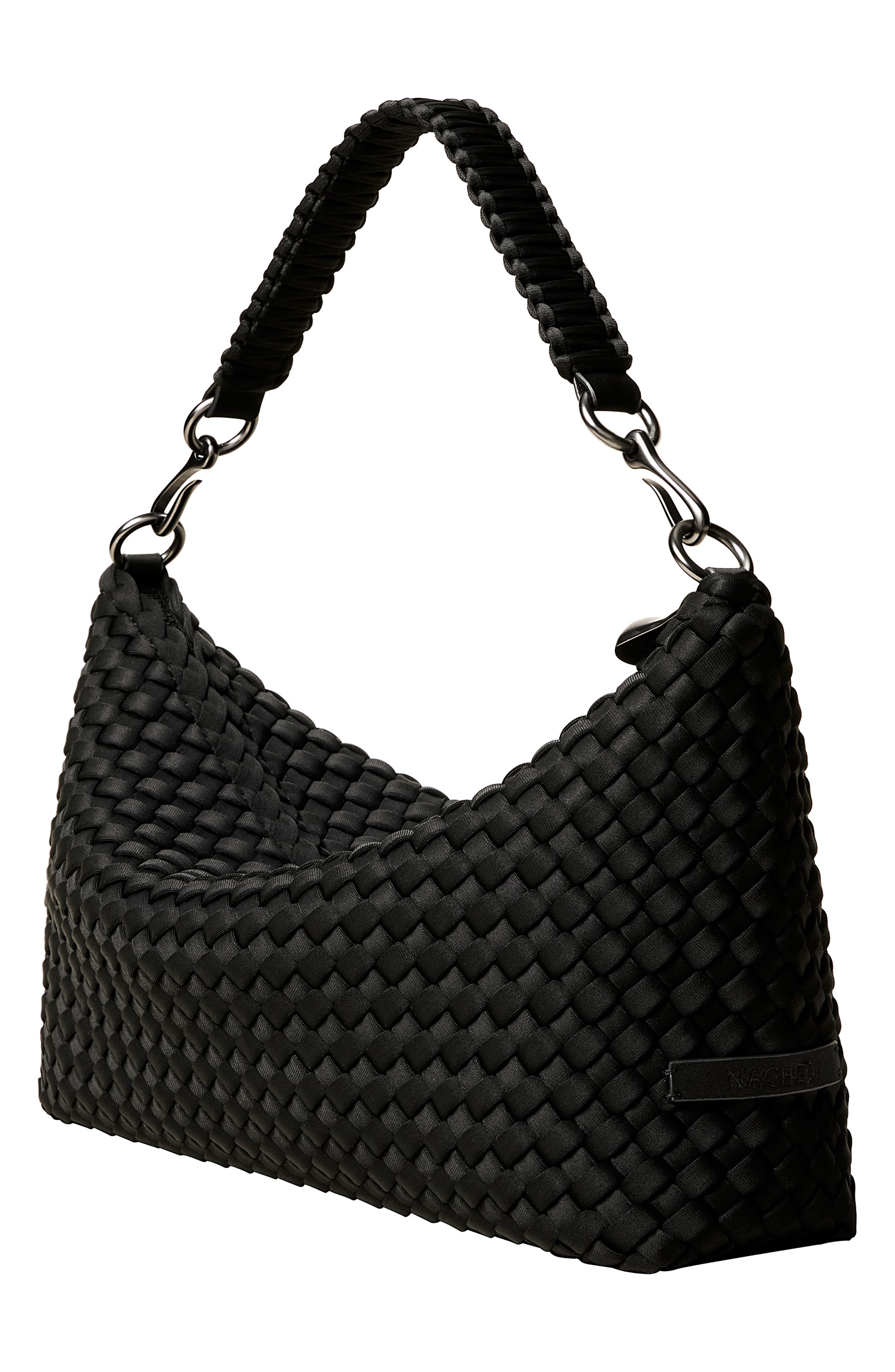 NAGHEDI Small Porto Half Moon Shoulder Bag, Alternate, color, Onyx