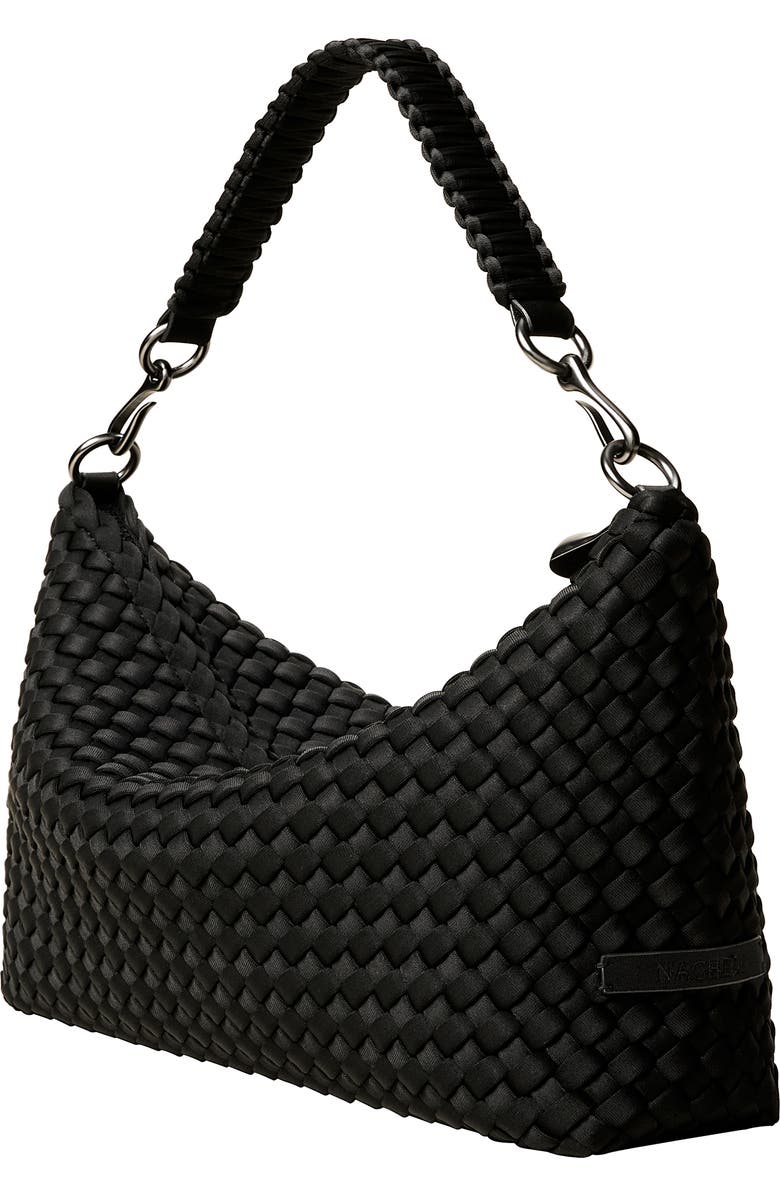 NAGHEDI Small Porto Half Moon Shoulder Bag, Alternate, color, Onyx