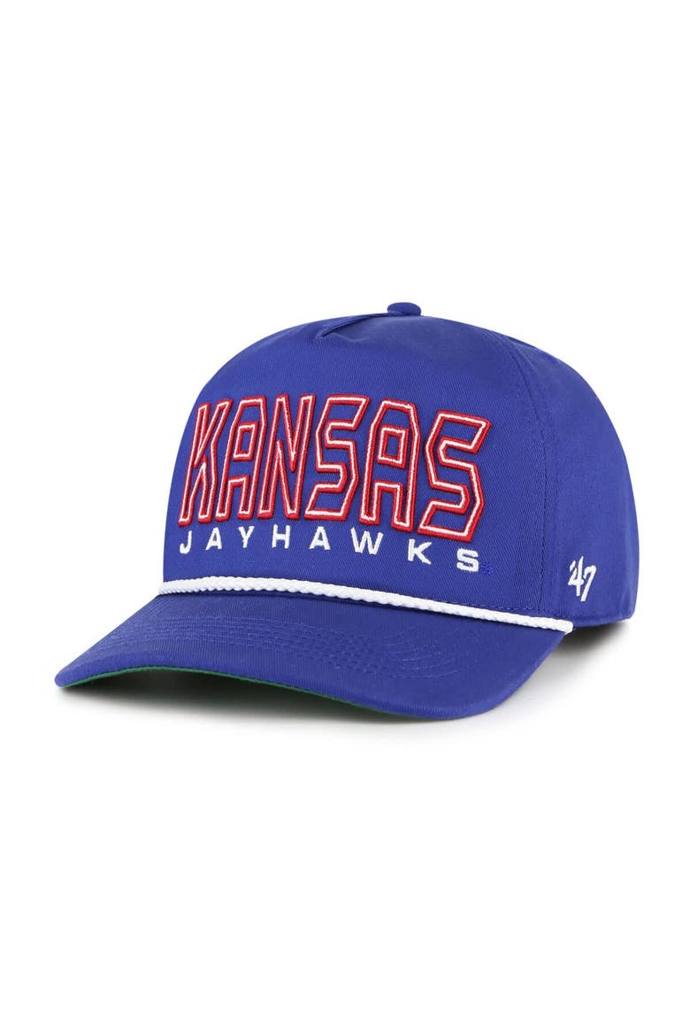 Youth '47 Royal Kansas Jayhawks Byline Hitch Adjustable Hat, Alternate, color, Royal
