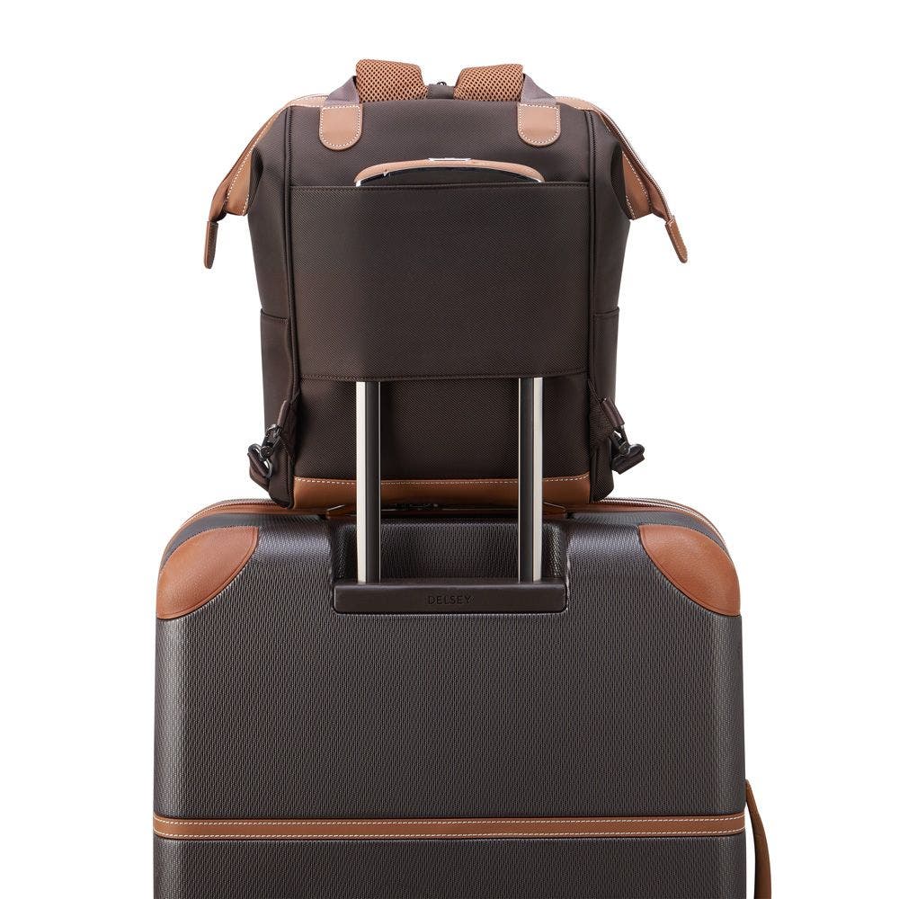 Delsey Paris Chatelet 2.0 Tote Travel Backpack Bag, Alternate, color, Chocolate