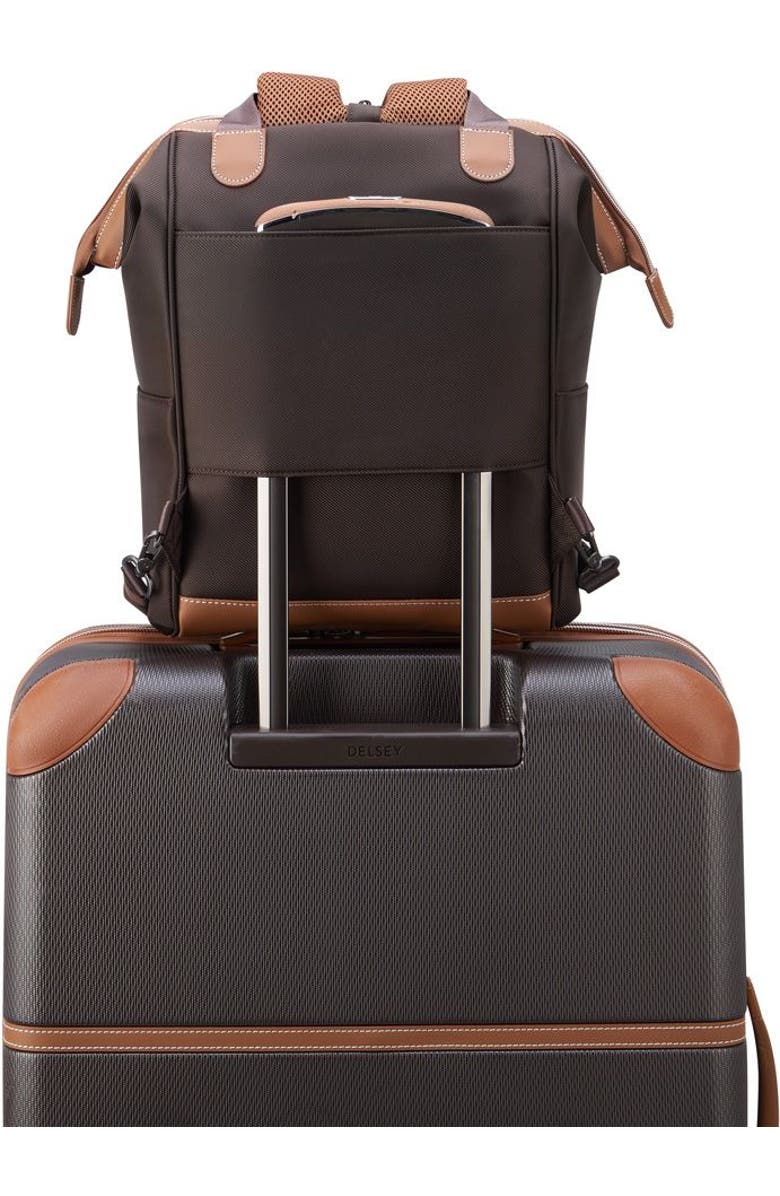 Delsey Paris Chatelet 2.0 Tote Travel Backpack Bag, Alternate, color, Chocolate