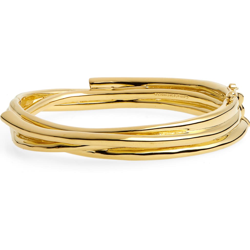 COMPLETEDWORKS Coil Hinged Bangle in 18Ct Gold Plated  product