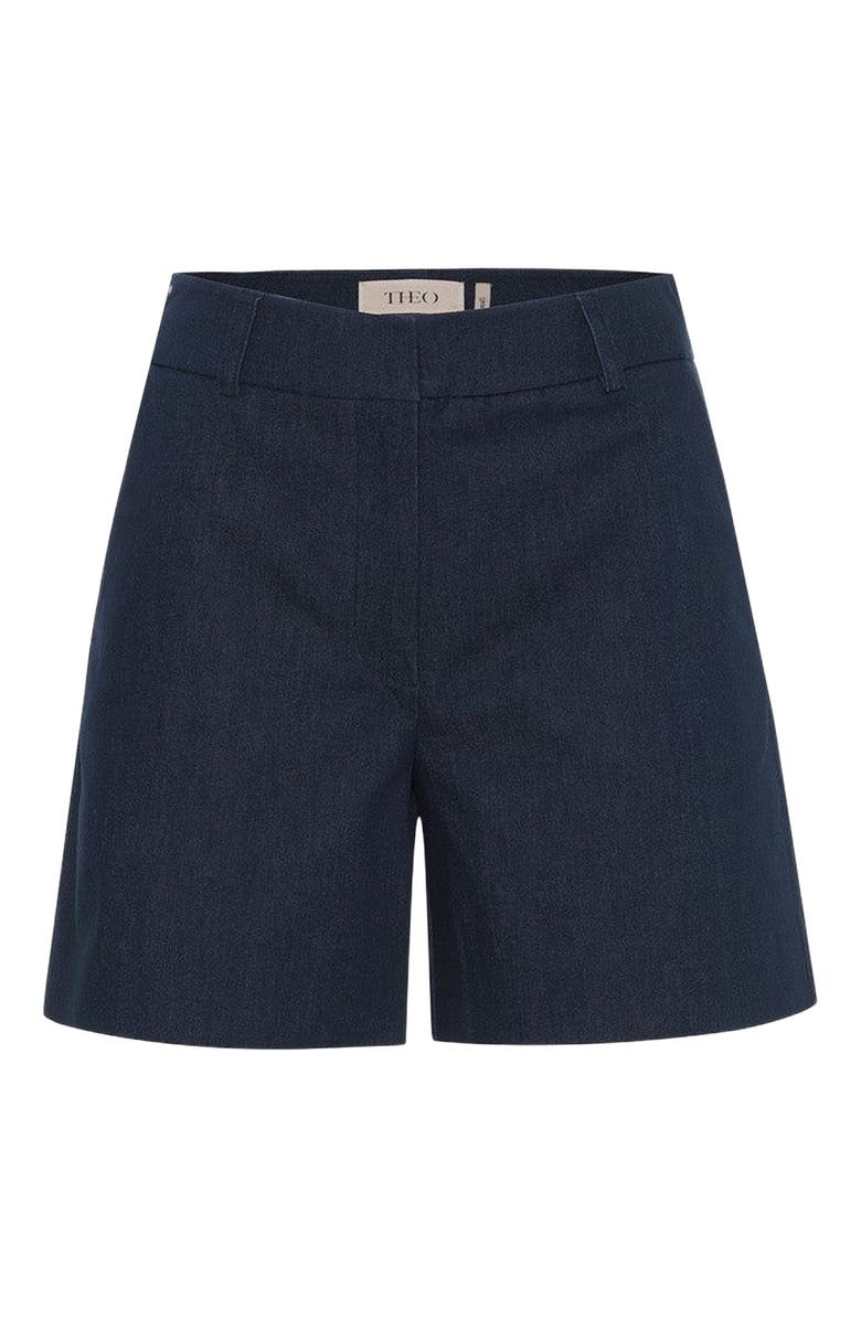 THEO The Label Demeter Denim Shorts, Main, color, 