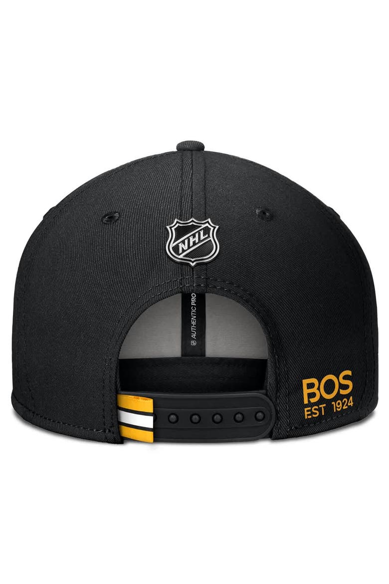 Men's Fanatics Black Boston Bruins Authentic Pro Prime Snapback Hat, Alternate, color, Black