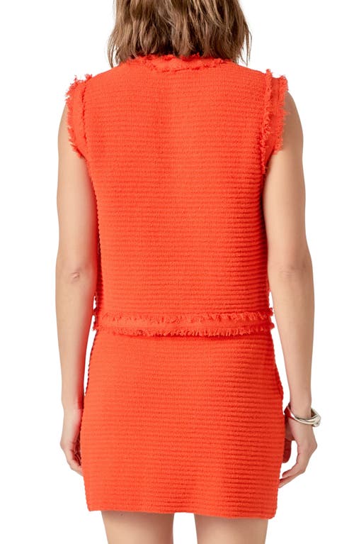 English Factory Fringe Detail Knit Vest