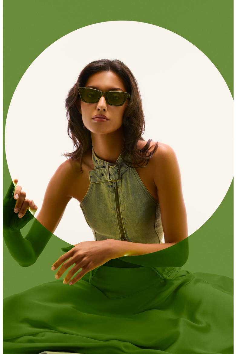 In the City 55mm Square Sunglasses, Alternate, color, DARK TORT/ BROWN