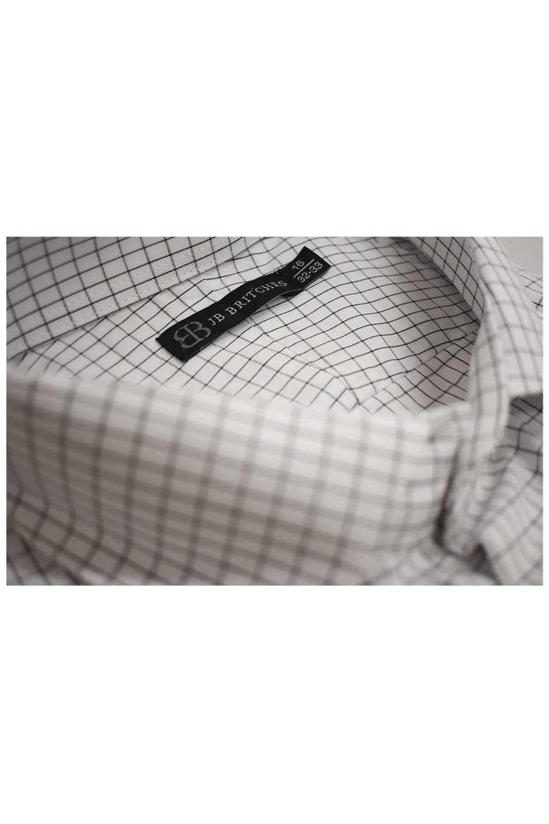 Micro Check Woven Dress Shirt, Alternate, color, WHITE