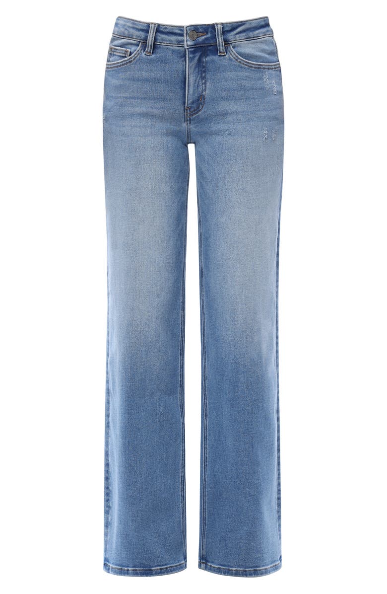 Bayeas Mid Rise Wide Leg Jeans, Alternate, color, Medium Blue