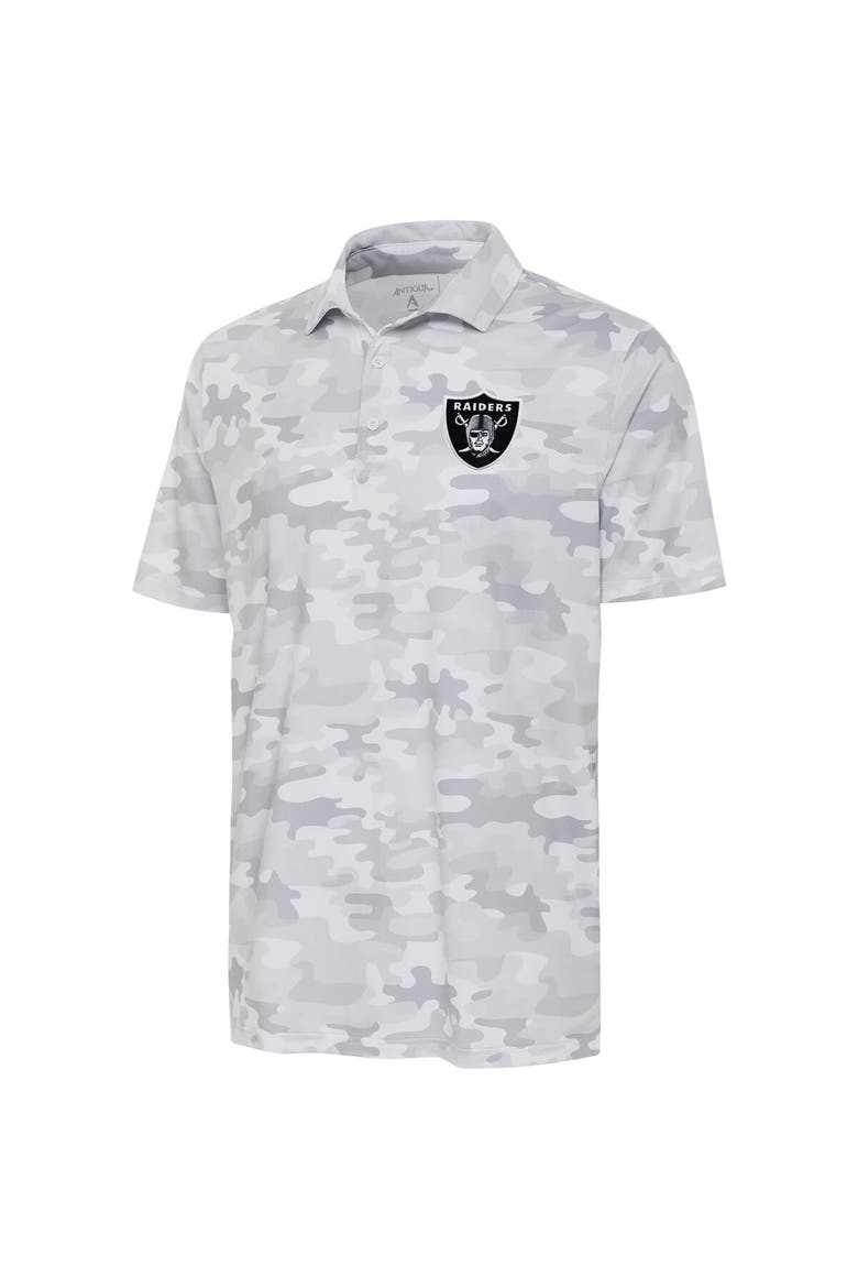Men's Antigua White Las Vegas Raiders Collide Polo, Alternate, color, White