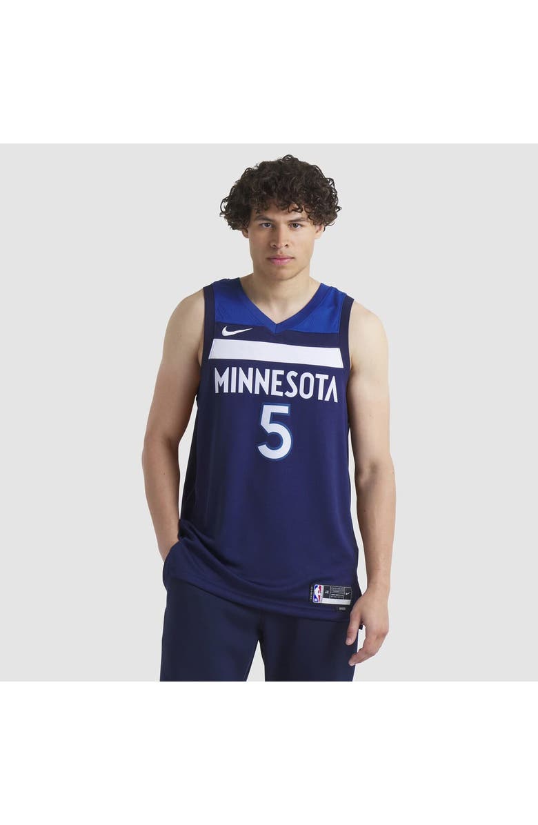 Nike Unisex Nike Anthony Edwards Navy Minnesota Timberwolves Swingman Jersey - Icon Edition, Alternate, color, Navy