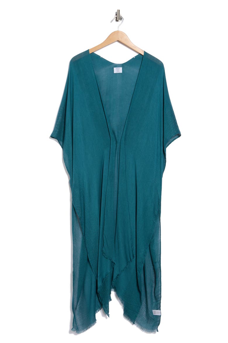 Transitional Ruana, Alternate, color, TEAL SEAGATE