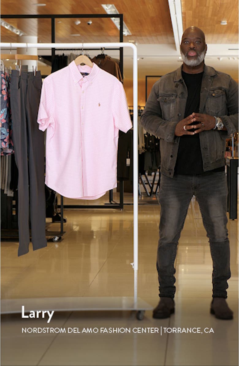 Check Cotton Short Sleeve Button-Down Shirt, sales video thumbnail