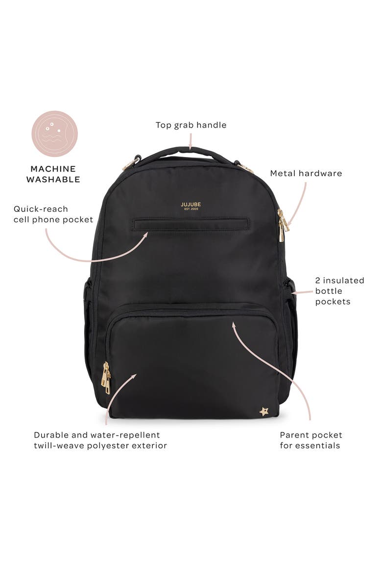 Classic Diaper Backpack, Alternate, color, BLACK