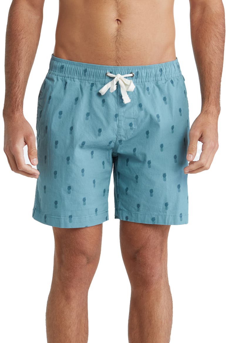 Stretch Chino Pull-On Shorts, Main, color, MINERAL BLUE