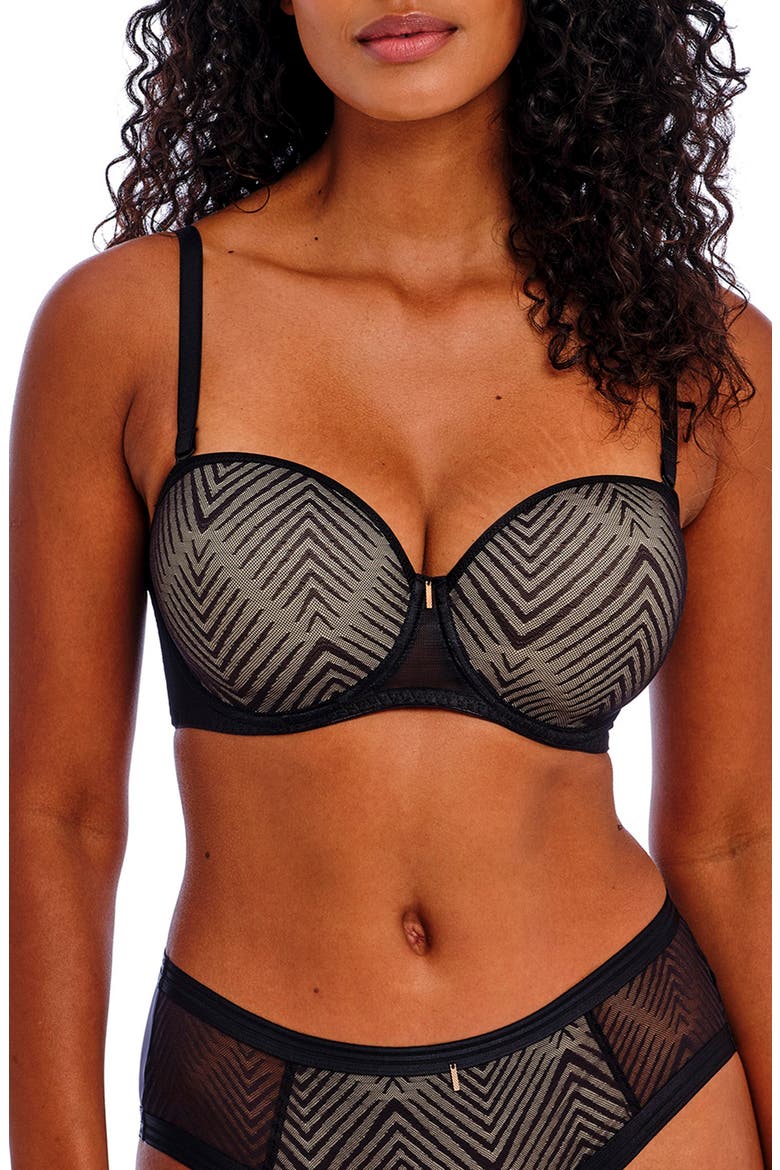 Tailored Molded Underwire Bra, Alternate, color, BLACK