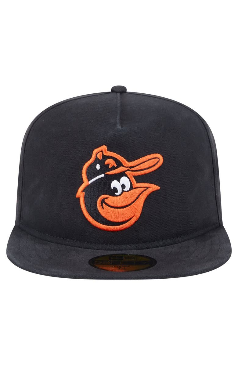 New Era Men's New Era  Black Baltimore Orioles Championship Side Flag A-Frame 59FIFTY Fitted Hat, Alternate, color, Black