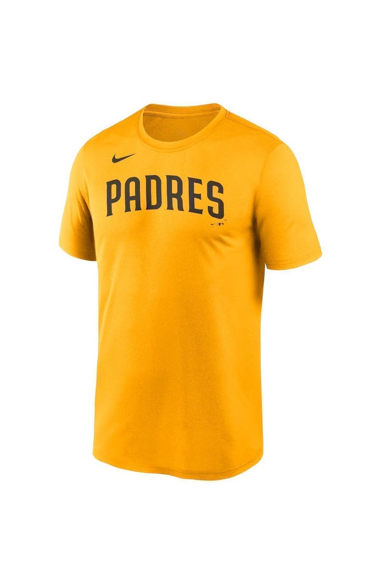 Nike Men's Nike Gold San Diego Padres Wordmark Legend T-Shirt, Alternate, color, 