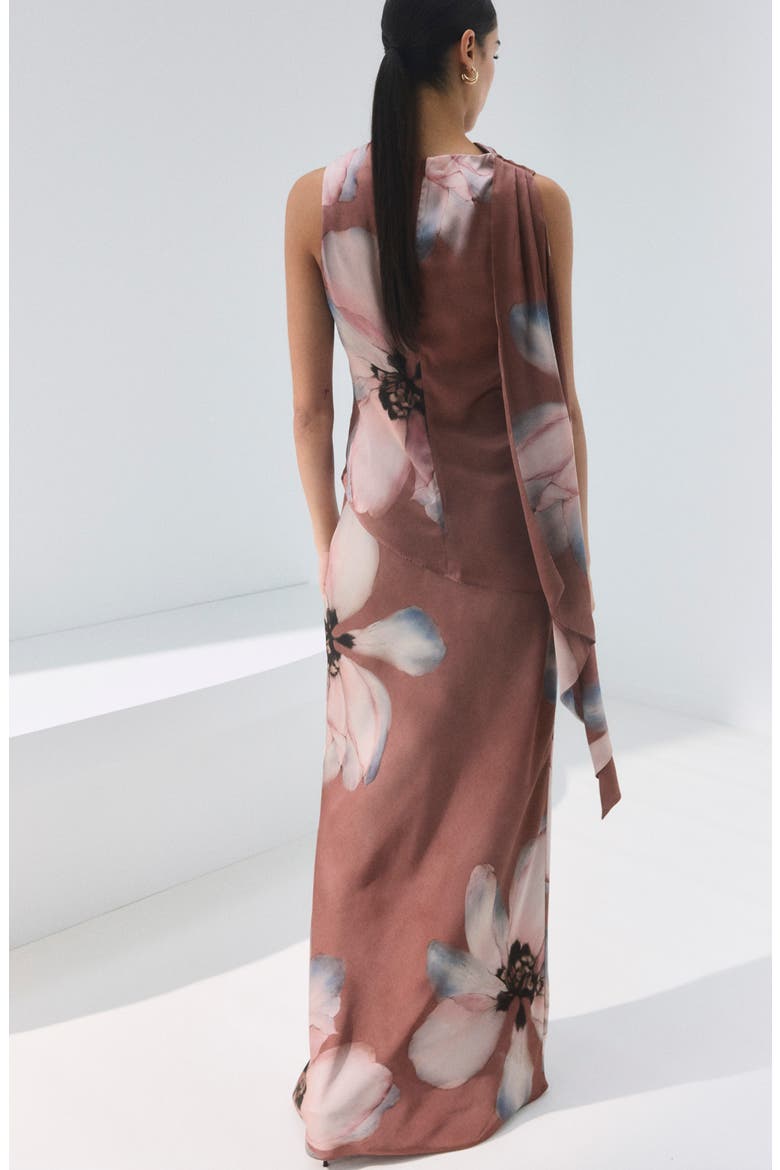 Floral Print Maxi Skirt, Alternate, color, PASTEL PINK