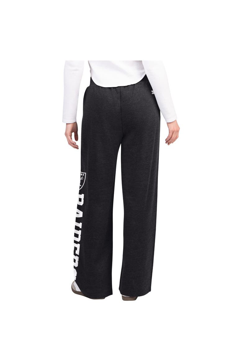Women's  Starter  Black Las Vegas Raiders Field Wide Leg Sweatpants, Alternate, color, Black