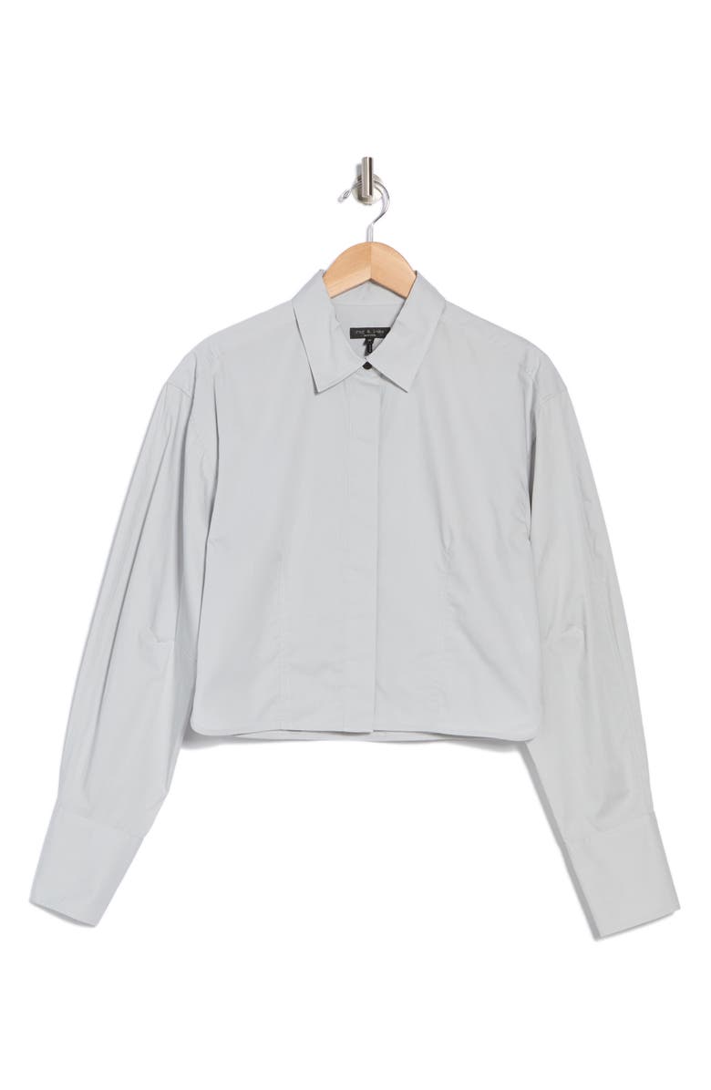 Becca Crop Poplin Button-Up Shirt
