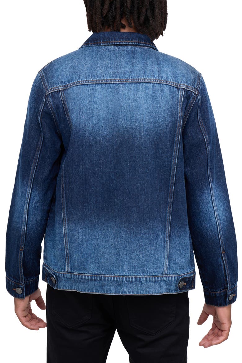 Slim Washed Denim Jacket, Alternate, color, INDIGO
