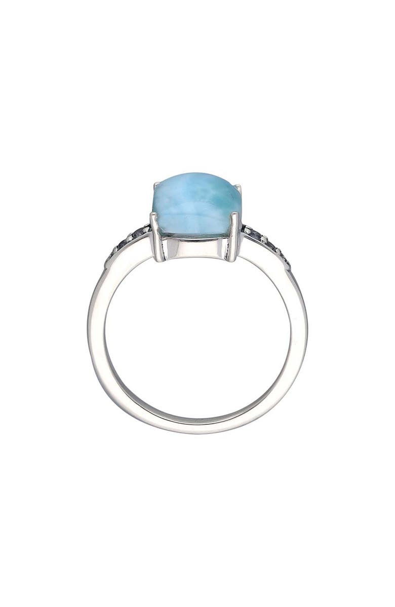 YS GEMS Larimar & White Topaz Ring, Alternate, color, Blue