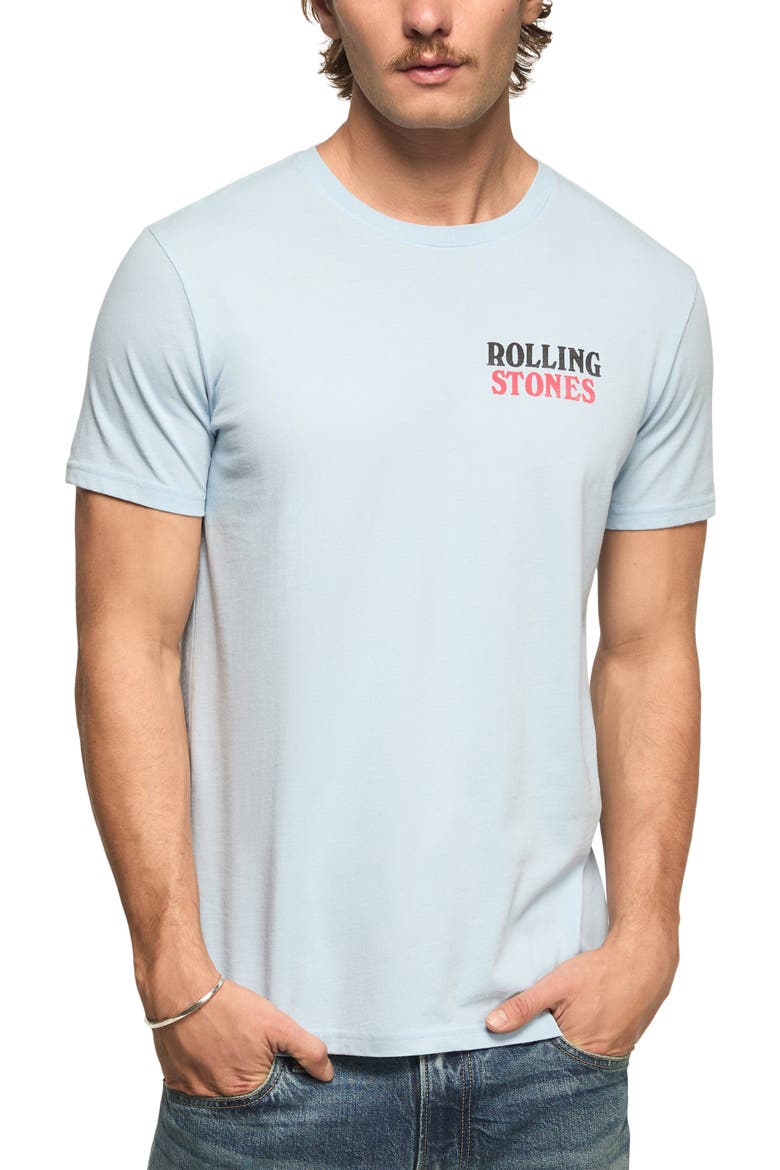 Rolling Stones Tongues Graphic T-Shirt, Main, color, CERULEAN