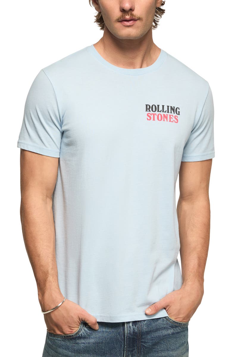 Lucky Brand Rolling Stones Tongues Graphic T-Shirt, Main, color, Cerulean