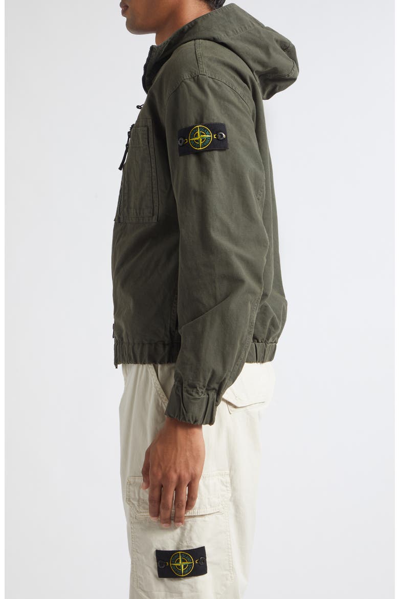 Hooded Organic Cotton Ripstop Jacket, Alternate, color, V0078 COAL GREY