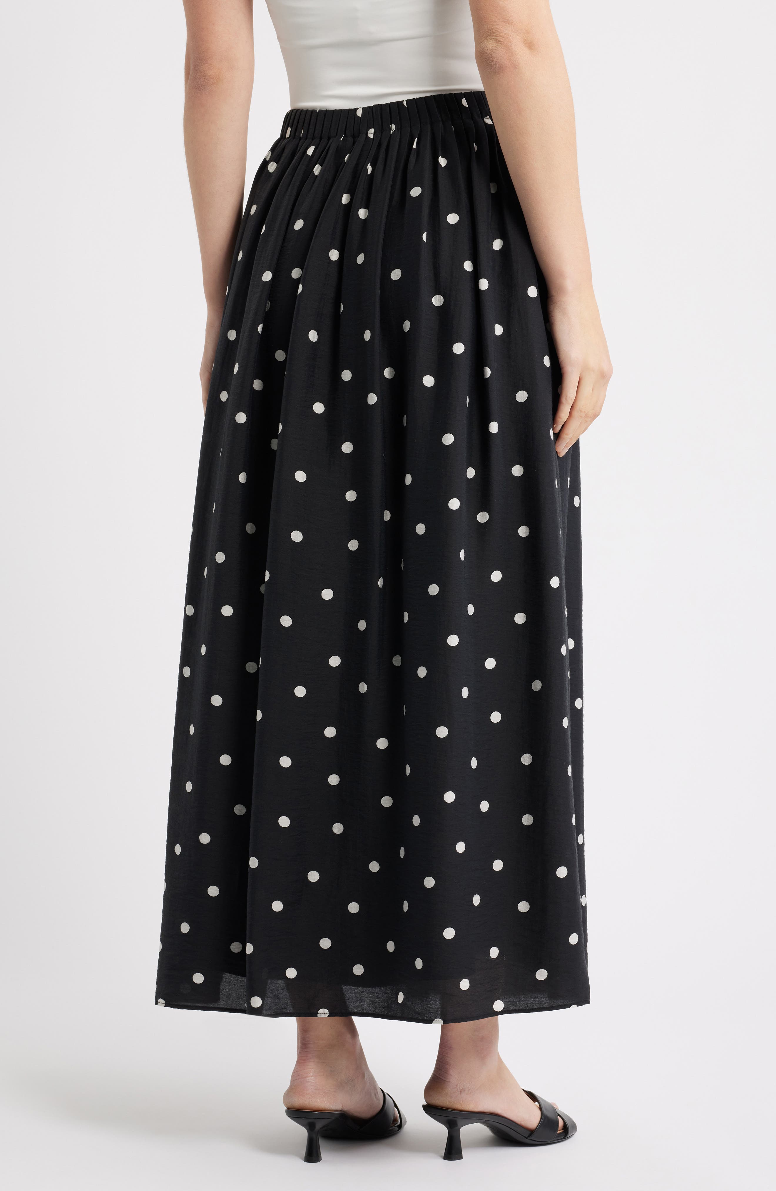 Print Pleated Maxi Skirt - image 2