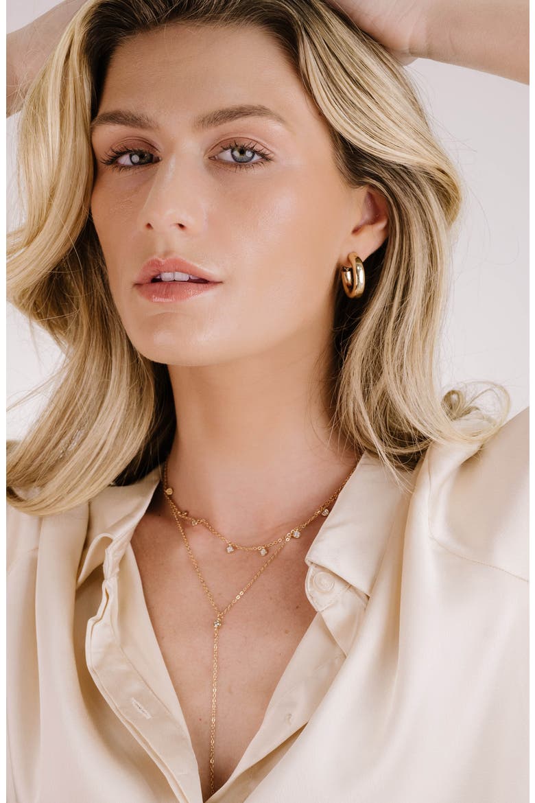 Small Thick Classic Hoop Earrings, Alternate, color, GOLD