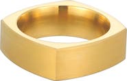 Adornia Men's 18k Gold Plated Square Band Ring