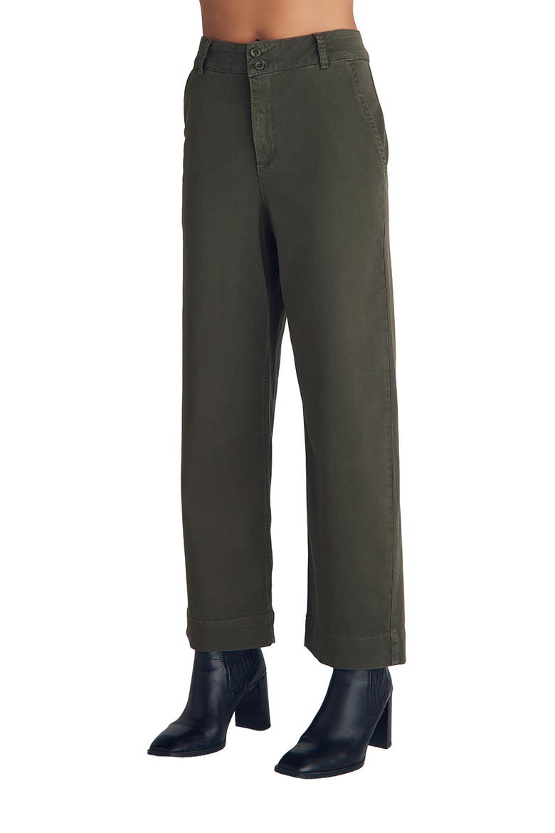Saige Wide Leg Crop Pants, Alternate, color, FOREST ARM