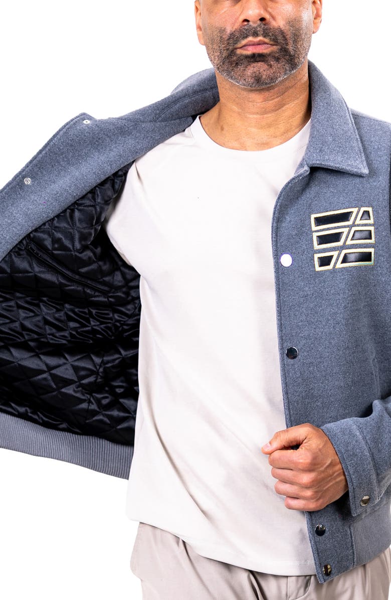 Maceoo Ascension Mixed Media Jacket, Alternate, color, Grey